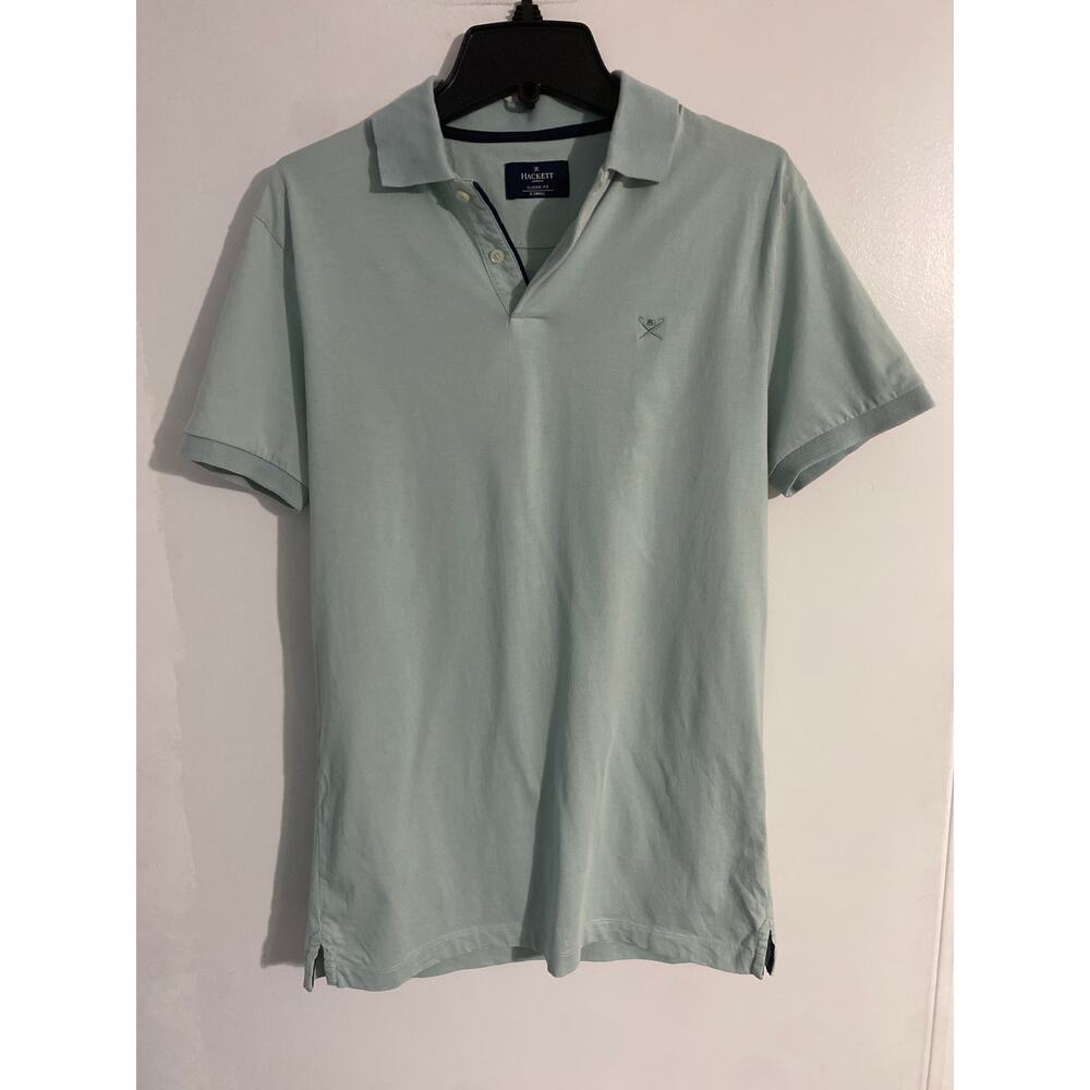 Hackett London polo shirt men’s size XS mint green classic cotton basic